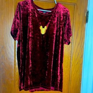 Torrid Mickey Mouse Velvet Tee Sz 2